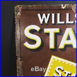 The Wills Star Sign. Antique Vintage Advertising Enamel Sign Rare