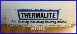 Thermalite enamel sign advertising mancave metal vintage retro kitchen antique