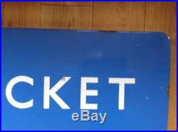 Ticket Office british railway enamel sign rail antique vintage