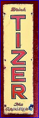 Tizer Enamel Vintage Sign 25x91cm