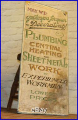 Tradesmen advertising poster sign kitchen vintage retro antique enamel industria