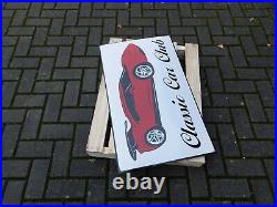 Unique CLASSIC CAR CLUB Enamel Porcelain Sign Great Gift for FERRARI Fan 31x19