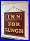 Unusual_Inn_For_Lunch_Vintage_Enamel_Sign_Advertising_Collectable_01_zw