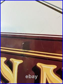 Unusual Inn For Lunch Vintage Enamel Sign Advertising Collectable