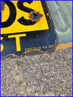 VINTAGE AA CROSS ROADS ENAMEL SIGN 1920's / 1930's. FRANCO SIGNS Pre War Car VINTAGE AA CROSS ROADS ENAMEL SIGN 1920's / 1930's. FRANCO SIGNS Pre War Car