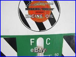 VINTAGE DUCKHAMS OIL ADCOIDS THERMOMETER ENAMEL TIN GARAGE SIGN 1930s OLD PETROL