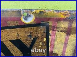 VINTAGE ENAMEL RAILWAY PASSENGERS ASSURANCE COMPANY SIGN 1920's / 30's