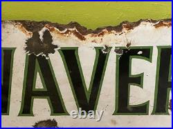 VINTAGE ENAMEL SIGN WAVERLEY CIGARETTES 1920'S-30's DOUBLE SIDED