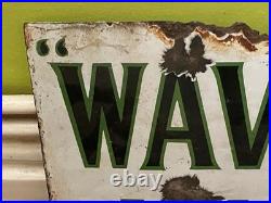 VINTAGE ENAMEL SIGN WAVERLEY CIGARETTES 1920'S-30's DOUBLE SIDED