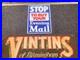 VINTAGE_EVENING_MAIL_NEWSPAPER_ENAMEL_SIGN_ADVERTISING_SIGN_Totally_Original_01_ysb
