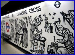 VINTAGE London Underground Northern Line tube enamel frieze panel sign train