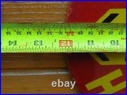 VINTAGE MASSEY HARRIS ENAMEL SIGN. Embossed Letters. Good Condition