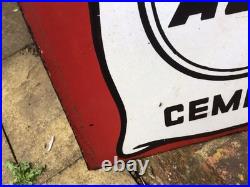 VINTAGE ORIGINAL PORTLAND ACC CEMENT ENAMEL SIGN (41x33cm) RARE SIGN