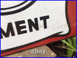 VINTAGE ORIGINAL PORTLAND ACC CEMENT ENAMEL SIGN (41x33cm) RARE SIGN