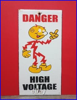 VINTAGE REDDY KILOWATT PORCELAIN ENAMEL METAL SIGN SIZE 8 x 4 VINTAGE REDDY KILOWATT PORCELAIN ENAMEL METAL SIGN SIZE 8 x 4