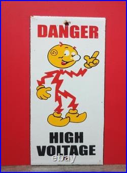 VINTAGE REDDY KILOWATT PORCELAIN ENAMEL METAL SIGN SIZE 8 x 4 VINTAGE REDDY KILOWATT PORCELAIN ENAMEL METAL SIGN SIZE 8 x 4