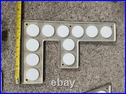 VINTAGE REFLECTING ROAD SIGN LETTERS Mid Century H O Y R T E E F K B