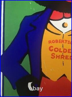 VINTAGE ROBERTSONS GOLDEN SHRED MARMALADE GARNIER ENAMEL SIGN 1970's
