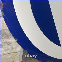 VOLKSWAGEN Enamel Sign ø 19.7 (50cm) Nice Retro Memorabilia Vintage Garage VOLKSWAGEN Enamel Sign ø 19.7 (50cm) Nice Retro Memorabilia Vintage Garage