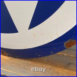 VOLKSWAGEN Enamel Sign ø 19.7 (50cm) Nice Retro Memorabilia Vintage Garage VOLKSWAGEN Enamel Sign ø 19.7 (50cm) Nice Retro Memorabilia Vintage Garage