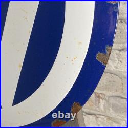 VOLKSWAGEN Enamel Sign ø 19.7 (50cm) Nice Retro Memorabilia Vintage Garage VOLKSWAGEN Enamel Sign ø 19.7 (50cm) Nice Retro Memorabilia Vintage Garage