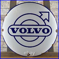 VOLVO Enamel Sign ø 16.1 (41cm) Rare Unique Vintage Nostalgic Porcelain Signage VOLVO Enamel Sign ø 16.1 (41cm) Rare Unique Vintage Nostalgic Porcelain Signage