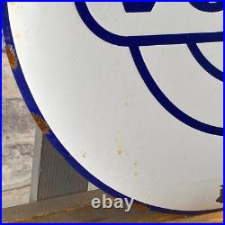 VOLVO Enamel Sign ø 16.1 (41cm) Rare Unique Vintage Nostalgic Porcelain Signage VOLVO Enamel Sign ø 16.1 (41cm) Rare Unique Vintage Nostalgic Porcelain Signage