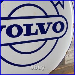 VOLVO Enamel Sign ø 16.1 (41cm) Rare Unique Vintage Nostalgic Porcelain Signage VOLVO Enamel Sign ø 16.1 (41cm) Rare Unique Vintage Nostalgic Porcelain Signage