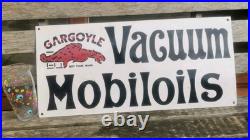 Vacuum Gargoyle Vintage ENAMEL SIGN MAN CAVE / GARAGE MOBILOIL KITCHEN Vacuum Gargoyle Vintage ENAMEL SIGN MAN CAVE / GARAGE MOBILOIL KITCHEN