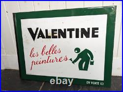 Valentine Les Belles Peintures Vintage Enamel Sign Double Sided Valentine Les Belles Peintures Vintage Enamel Sign Double Sided