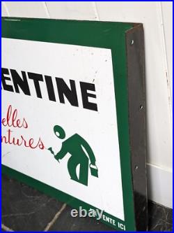 Valentine Les Belles Peintures Vintage Enamel Sign Double Sided Valentine Les Belles Peintures Vintage Enamel Sign Double Sided