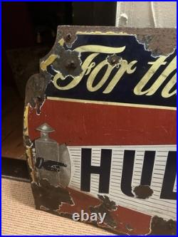 Very Early Hudsons Soap For The People Original Enamel Advertising Sign Vintage