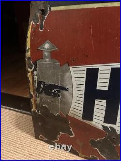 Very Early Hudsons Soap For The People Original Enamel Advertising Sign Vintage