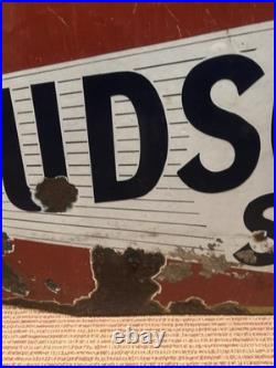 Very Early Hudsons Soap For The People Original Enamel Advertising Sign Vintage