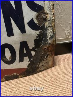 Very Early Hudsons Soap For The People Original Enamel Advertising Sign Vintage