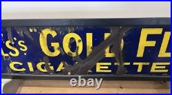 Very Large Vintage original enamel' Will's Gold Flake' Advertising sign antique