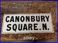 Very Nice Vintage Enamel London Street Sign In Good Condition