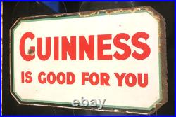 Very Rare Vintage Guinness Sold Here Pub Bar Enamel Double Sided