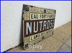 Very Rare Vintage Old Original Nutrose Enamel Sign