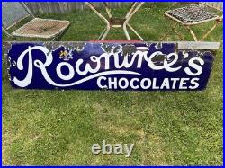 Vintage 1920. S-30 S Enamel Rowntrees Chocolates Sign Advertising Sign