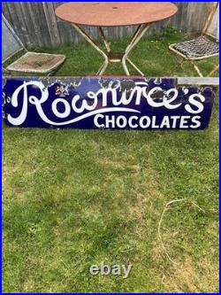 Vintage 1920. S-30 S Enamel Rowntrees Chocolates Sign Advertising Sign
