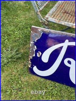 Vintage 1920. S-30 S Enamel Rowntrees Chocolates Sign Advertising Sign