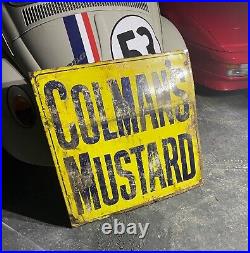 Vintage 1930's Enamel Colmans Mustard Sign