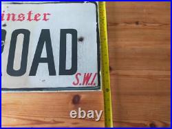Vintage 1940's PIMLICO ROAD SW1 London Enamel Street Sign Vintage 1940's PIMLICO ROAD SW1 London Enamel Street Sign