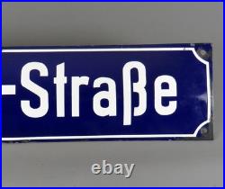 Vintage 1940s German Enamel Street Sign Carl Ulrich Strasse (Bad Wimpfen)