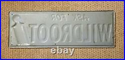 Vintage 1949 Barber Shop Ask For WILDROOT Embossed Enamel Sign VG Condition