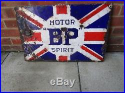 Vintage 1950s Garage forecourt BP motor oil Enamel Sign used condition