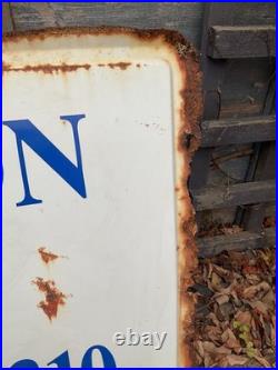 Vintage 1960's Enamel Sign L E Persey & Son Plant Hire CULLOMPTON 57 x 21