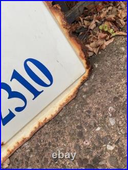 Vintage 1960's Enamel Sign L E Persey & Son Plant Hire CULLOMPTON 57 x 21