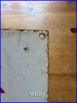 Vintage 1960's Enamel Warning Sign, Genuine, Not Cheap Reproduction